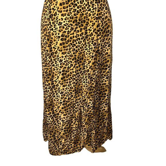 Blue Rain Dress Womens Medium Brown Black Cheeta Print Midi - Picture 4 of 12